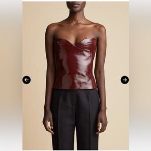 NWT KHAITE The Prim Top in Bordeaux Sz 10